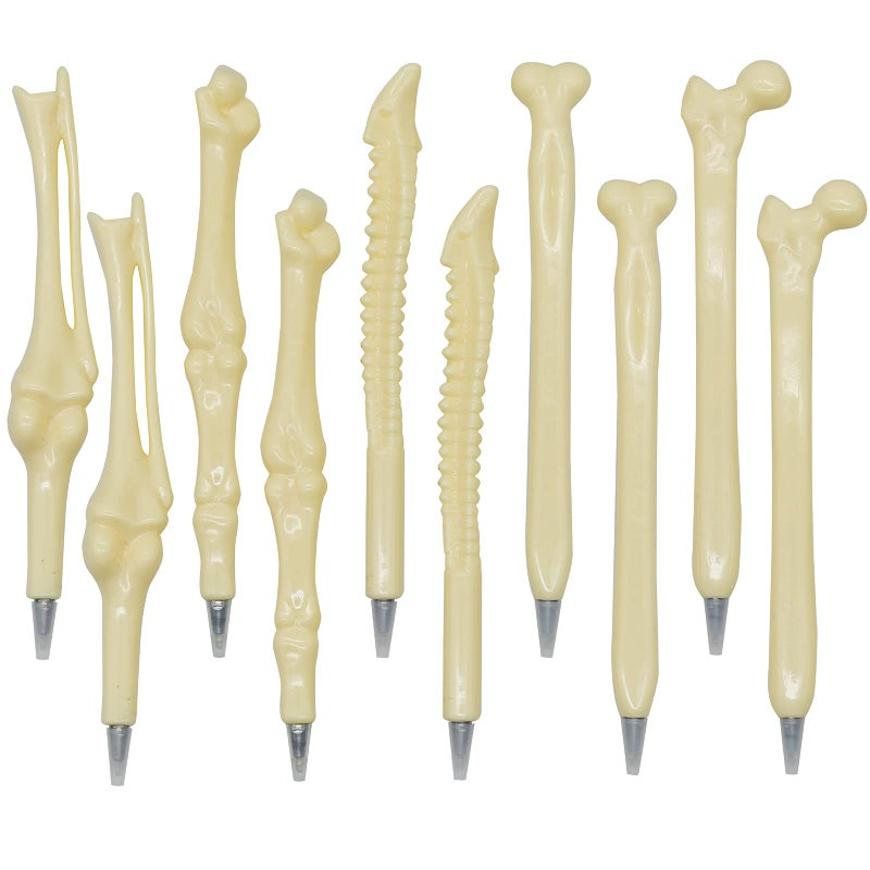 Maydahui 10 PCS Bone Shape Ballpoint Pens Nurse Doctor Pen Black Ink for Halloween School Office Party - Image 1